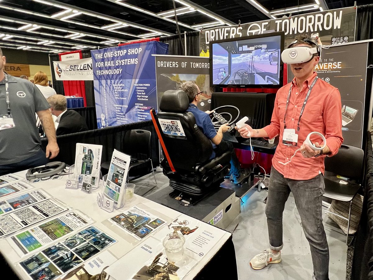 theXRman's tweet photo. Practice bus driving skills in various virtual scenarios, learn the CDL pre-trip in VR, hone your bus knowledge via your phone, & try augmented bus maintenance via the @magicleap #APTAtransform22 booth 115
#driversoftomorrow #dot @driverstomorrow @APTA_info https://t.co/QvnShQ8IY4