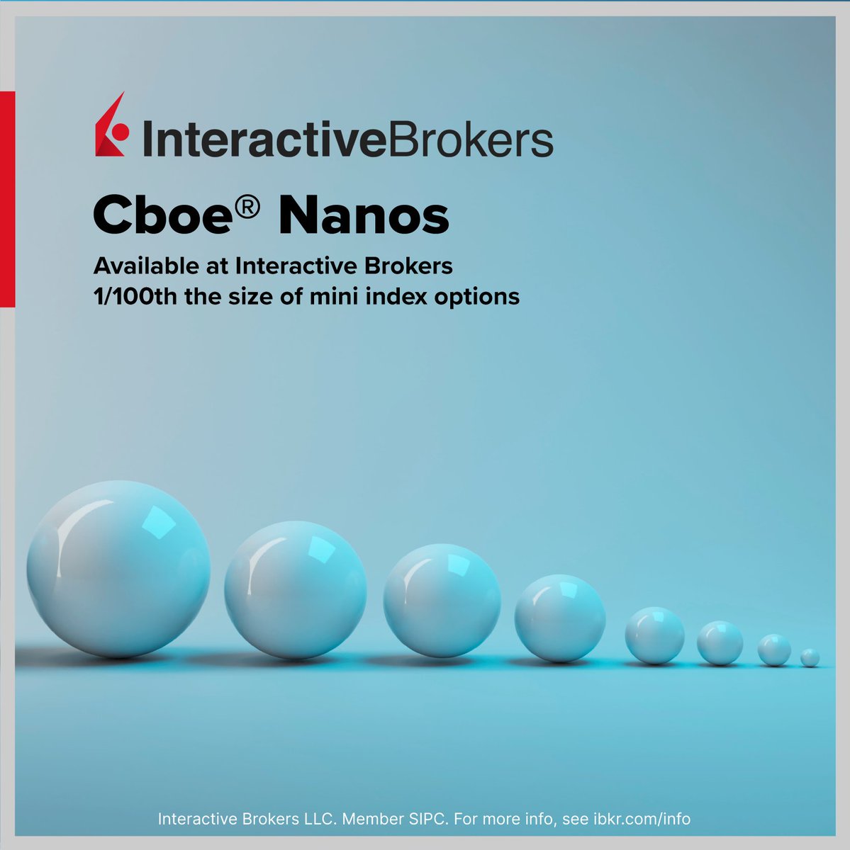 Trade #CBOE Nanos on IBKR at 1/100th the size of mini index options. Choose the contract that's best for you with #IBKR. Learn more: ibkr.com/cboenanot #IBKR #CBOE #SPX #Options #Trading