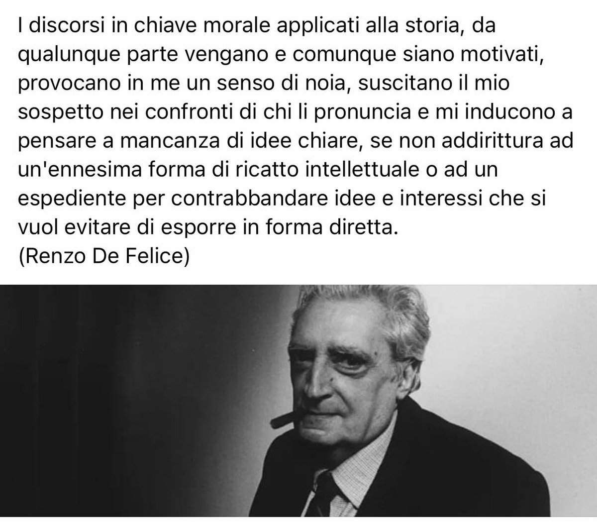 alessand_mella's tweet photo. Ci manca tanto. #storia #cultura #storiografia #DeFelice #RenzoDeFelice https://t.co/MagKpSUGHV