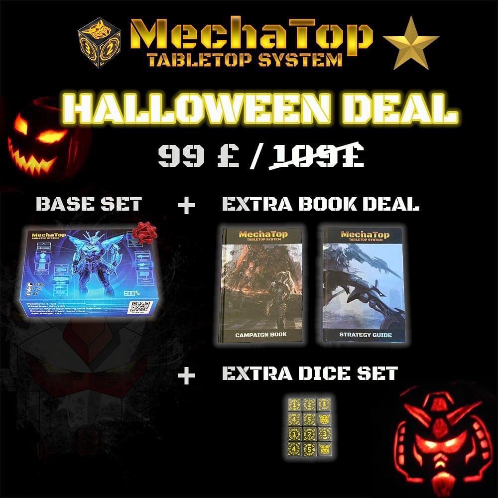 GunPlaTop1's tweet photo. Halloween deals are available again!!! 🥳

Get the mecha out of the display case and make them fight in exciting battles! 😎

https://t.co/IXW6UNx3XQ

#mechatop #wargames #gunpla #gunplafighter #gunplacommunity https://t.co/kPULlKbWN1