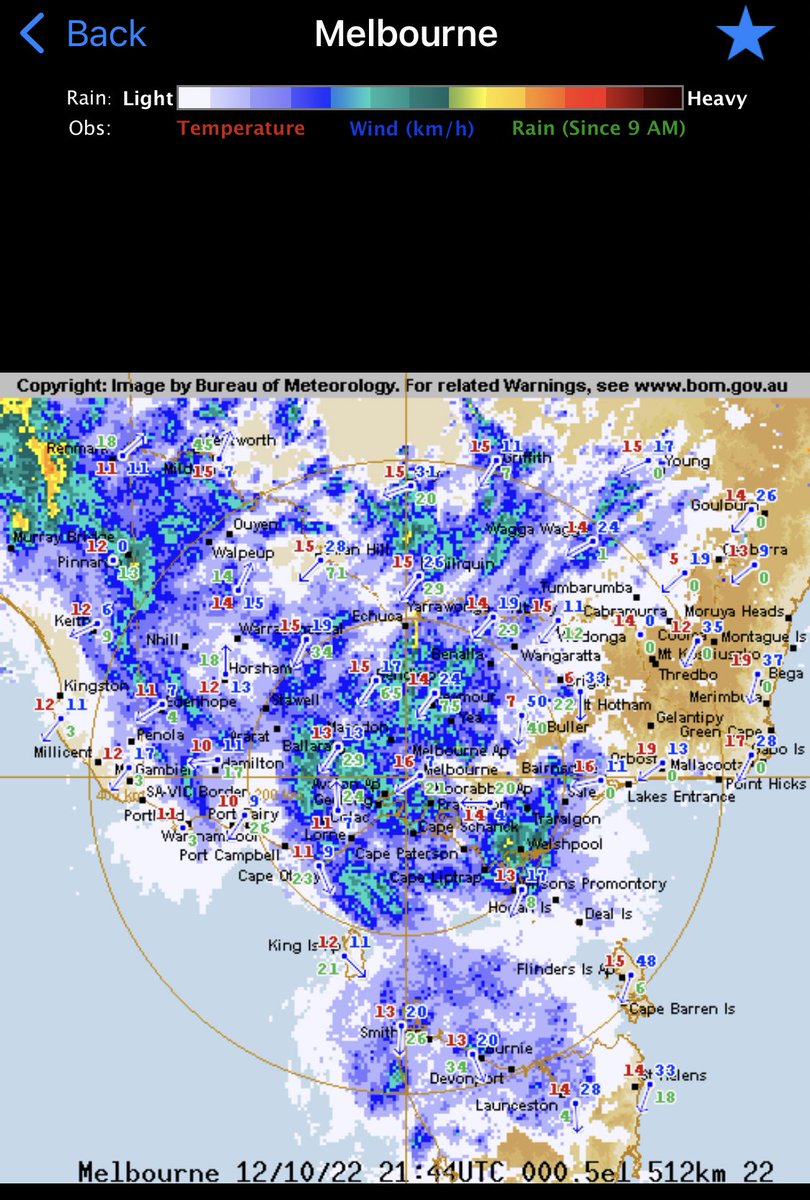 jasonandrade's tweet image. The weather radar is just amazing for Victoria and Melbourne. 

There’s a state under there somewhere.  Two in fact (Tassie still exists). 

#VicStorms