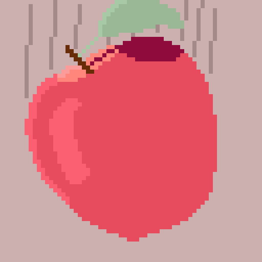 A falling apple, being affected by #gravity for todays #pixel_dailies! I think making an apple sooner or later is kind of a must when learning pixel art! 🍎✨#pixelart #digitalart #digitalpainting #aseprite <a href="/Pixel_Dailies/">Pixel Dailies</a>