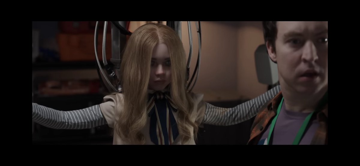 disarraygun's tweet photo. Somebody better dress up as this doll for Halloween and do that wildin’ ass hallway dance. And by somebody I definitely mean @brianjoralvarez #m3gan https://t.co/lBBOvCFiLU