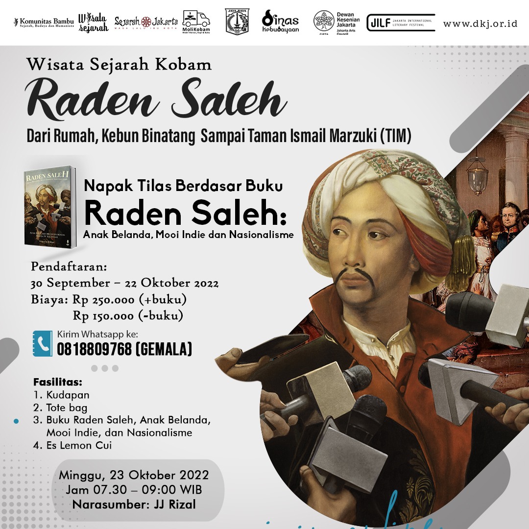 JJRizal's tweet photo. yg belom punya agenda akhir pekan bisa pilih nelusurin jejak raden saleh bareng @wiskobam https://t.co/ZfRmdyKEGF