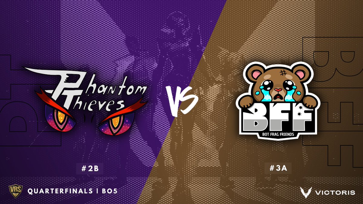 VictorisGG's tweet photo. Buckle up for some Valorant playoff action tonight in VRS! We've got the Phantom Thieves and Bot Frag Friends going at it in a best of 5 matchup! Both teams are coming out of regular season 5-2... who will show up tonight?

🕐6:30pm ET
📺https://t.co/EmmYbO6gCt https://t.co/EC8J1eDnB9