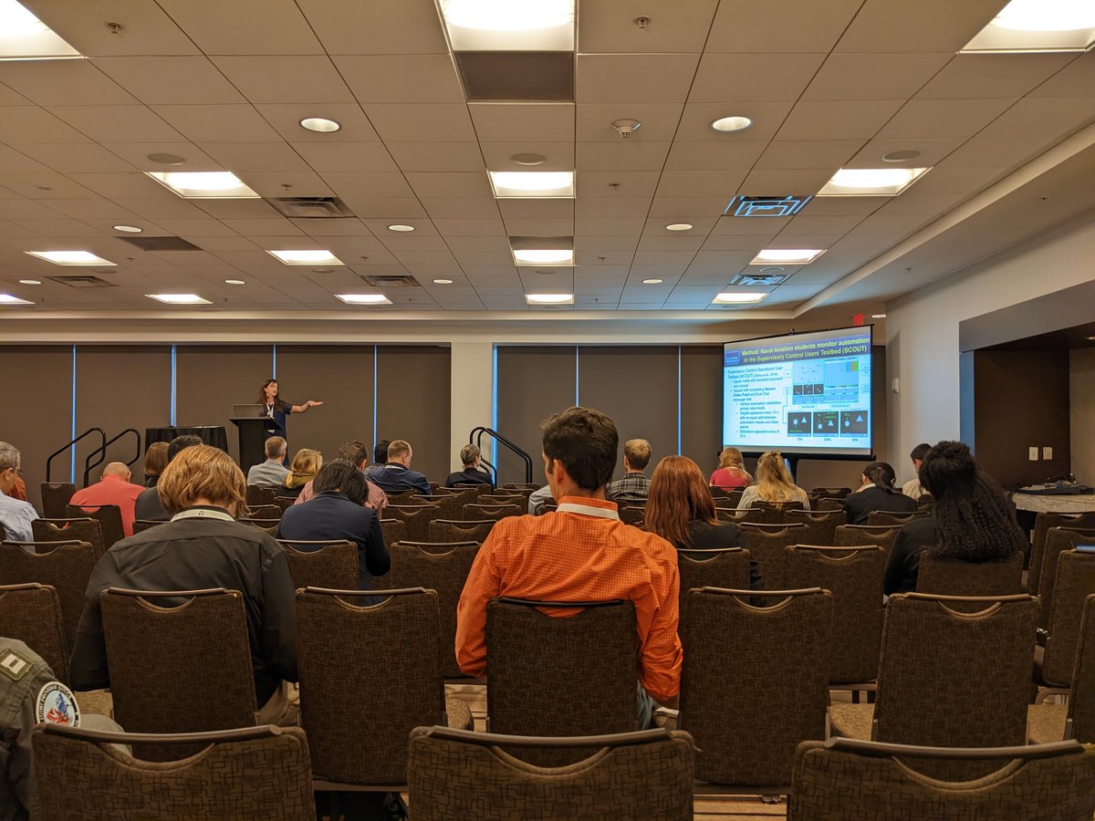 Riggs Lab alum, <a href="/shannydev/">Shannon Devlin McGarry, PhD</a> did a great job presenting her work titled, "The effectiveness of uncertainty communication with varied automation reliability: Specificity is necessary but (potentially) not enough." The findings were based from data from 271 pilots! 👀