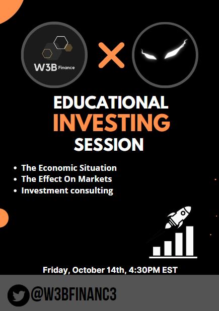 W3B Financ3🤝<a href="/OperationSIN/">operationSIN</a>

We will be holding an educative investing-focussed session in the Discord of OperationSIN!🚀

Are you ready SINNERS?

We are very excited about this one👀