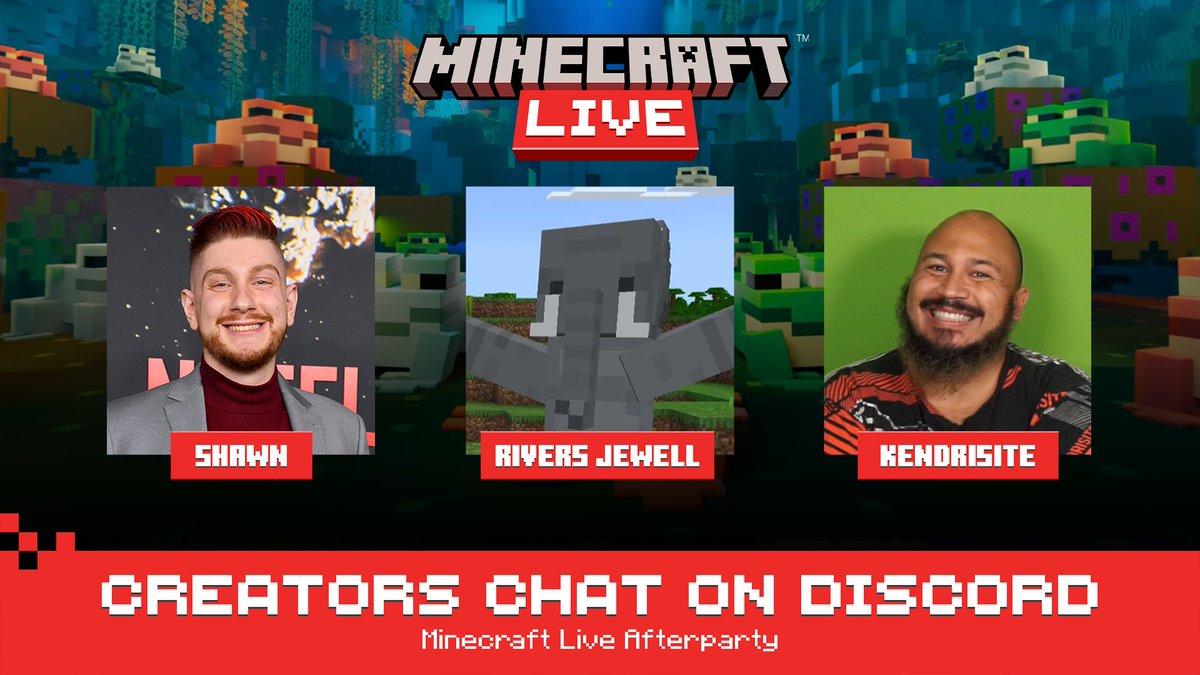 RiversJewell7's tweet photo. This weekend is going to be amazing because Minecraft Live is happening! This means we get a new mob vote and info on all things Minecraft😃
I am going to be a guest for Minecraft Lives after party so make sure to check it out!
https://t.co/HwLTXXlGLv https://t.co/lCAQQEf4wy