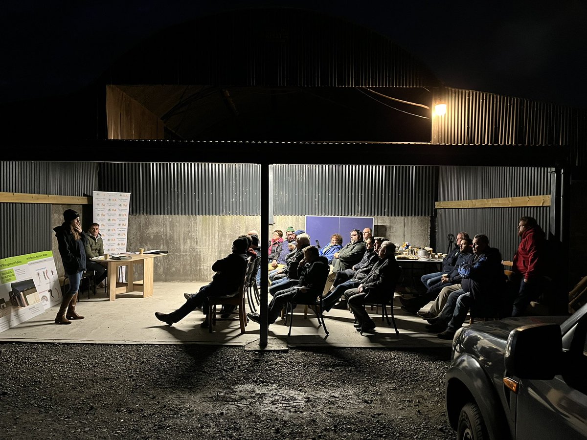 Branch AGM’s kicked off in Meath tonight on John Hatton’s farm outside Trim. Great presentation from <a href="/HaganMeabh/">Méabh O'Hagan (She/Her)</a> on the ASSAP Programme in the area with a lot of interaction from the members present on the regulations coming down the line and already in place. <a href="/IFAmedia/">Irish Farmers' Association</a>