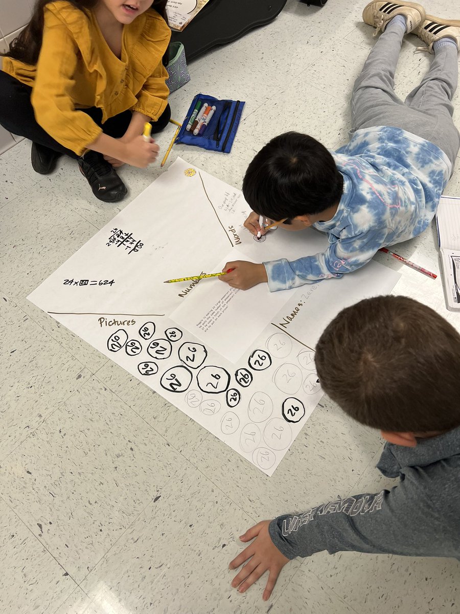 Westbriar_AAP's tweet photo. Division 3 Ways! Fourth grade AAP students collaborate to solve multi digit division problems using pictures, numbers, and words.
#math #math3ways #Division #showingthinking https://t.co/rBN2WinOhS