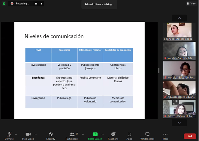 CEEAD's tweet photo. Hoy aprendimos que la comunicación 🗣 y la divulgación también son relevantes para las ciencias jurídicas, pues son disciplinas cuya finalidad es democratizar el conocimiento 💡 y provocar el interés en la ciudadanía.
¡Por eso nos encantan los miércoles de #ProgramaSemillaCEEAD! https://t.co/54wjkQHjq4