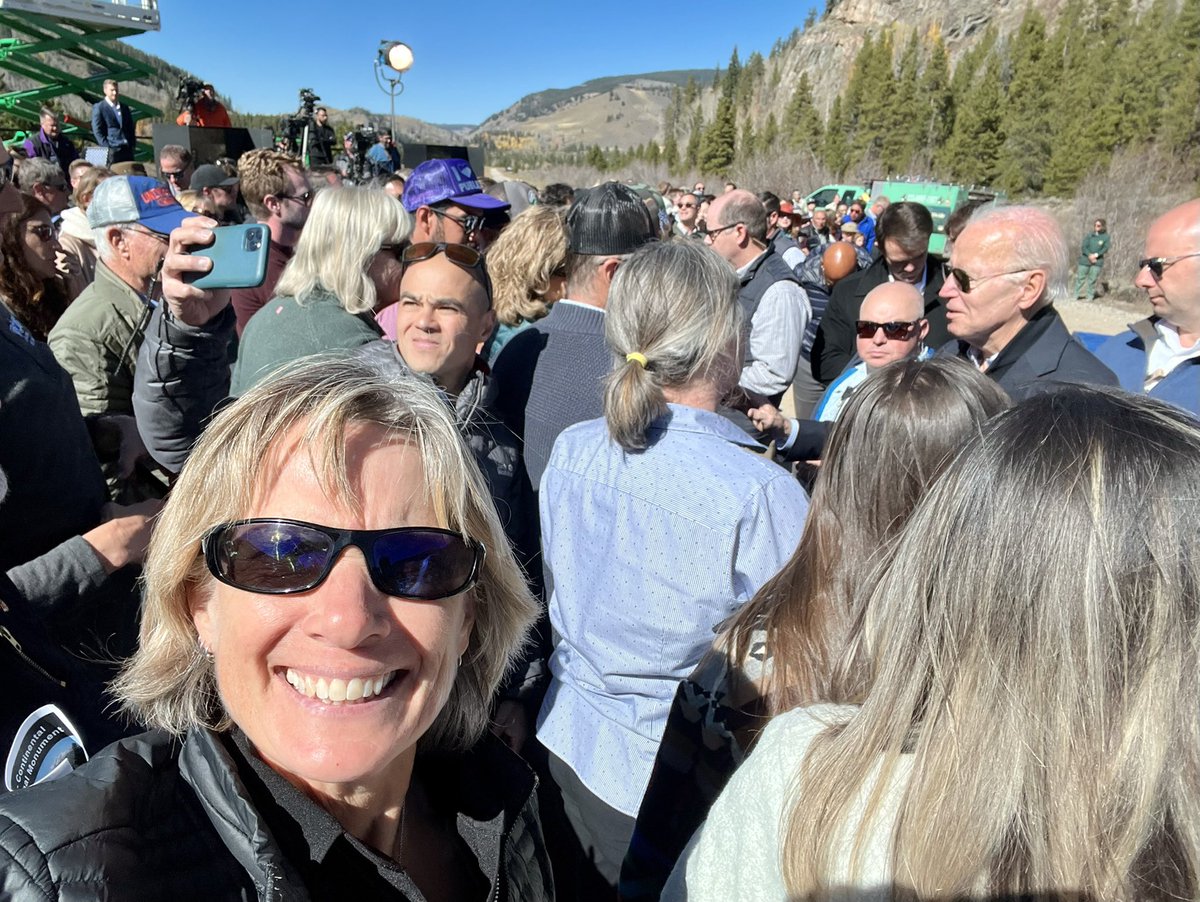 JonesZan's tweet photo. Couldn’t have asked for a more beautiful day for the designation of #CampHale-Continental Divide Nat'l Monument & mineral withdrawal for #ThompsonDivide! So gratifying to join w/ my wilderness friends to celebrate this milestone for lands we began working to protect decades ago. https://t.co/L9hrx7xOur