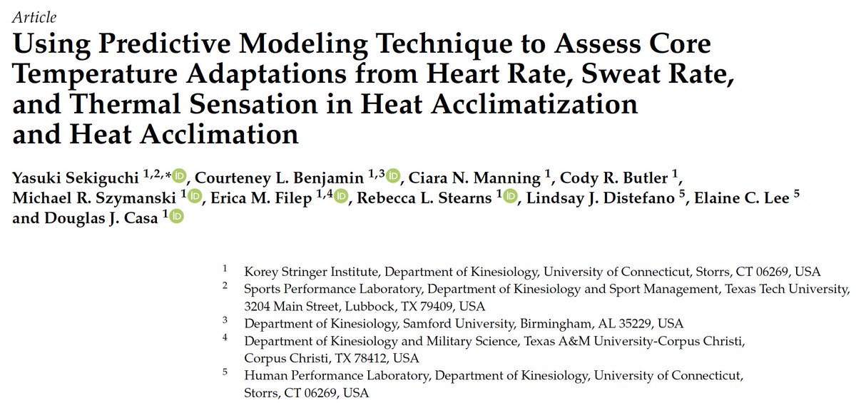 Yasuki Sekiguchi (@yasukisekiguchi) on Twitter photo New pub!! Assessing core temperature adaptations in heat acclimation and acclimatization by HR, sweat rate, and thermal sensation, a Venn Diagram!! ☀️
<a href="/courteneybenj/">Courteney Benjamin</a> <a href="/Manning_CN/">Ciara Manning</a> <a href="/CButler_PT/">Cody Butler</a> @erica_filep <a href="/BeccaStearns/">Rebecca Stearns Earp</a> <a href="/DistefanoLJ/">Lindsay DiStefano</a> <a href="/ecleelab/">ecleelab</a> <a href="/CasaDouglas/">Douglas Casa</a> <a href="/YSPLabs/">Sports Performance Lab at Texas Tech University</a> <a href="/K_S_Institute/">Korey Stringer Institute</a> New pub!! Assessing core temperature adaptations in heat acclimation and acclimatization by HR, sweat rate, and thermal sensation, a Venn Diagram!! ☀️
<a href="/courteneybenj/">Courteney Benjamin</a> <a href="/Manning_CN/">Ciara Manning</a> <a href="/CButler_PT/">Cody Butler</a> @erica_filep <a href="/BeccaStearns/">Rebecca Stearns Earp</a> <a href="/DistefanoLJ/">Lindsay DiStefano</a> <a href="/ecleelab/">ecleelab</a> <a href="/CasaDouglas/">Douglas Casa</a> <a href="/YSPLabs/">Sports Performance Lab at Texas Tech University</a> <a href="/K_S_Institute/">Korey Stringer Institute</a>
