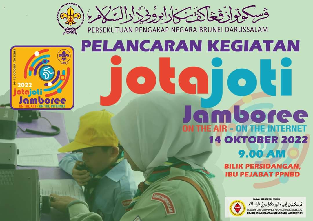 bruneiscouts's tweet photo. Seperti lazimnya Sambutan JOTA JOTI akan disambut setiap bulan Oktober, dan pada tahun ini Jota-Joti akan diadakan pada 14 Okt hingga 16 Okt 2022. Pelancaran Jota-Joti peringkat nasional akan berlangsung pada 14 Okt di  Ibu Pejabat PPNBD.

Lakastah Ikut Kegiatan Pengakap!!! https://t.co/WsJ18lKmoT