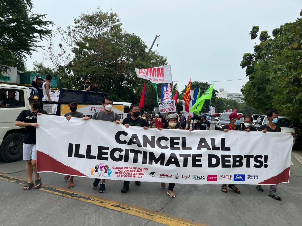 AsianPeoplesMvt's tweet photo. Amid the pandemic, #IMF persists in imposing #austerity loan conditionalities that hit lower income people and women hardest. This is not #TheWayForward @KGeorgieva but the road greater poverty and inequality.
#CancelTheDebt #EndAusterity #DebtReparationsNow https://t.co/MnpsqoLwu4