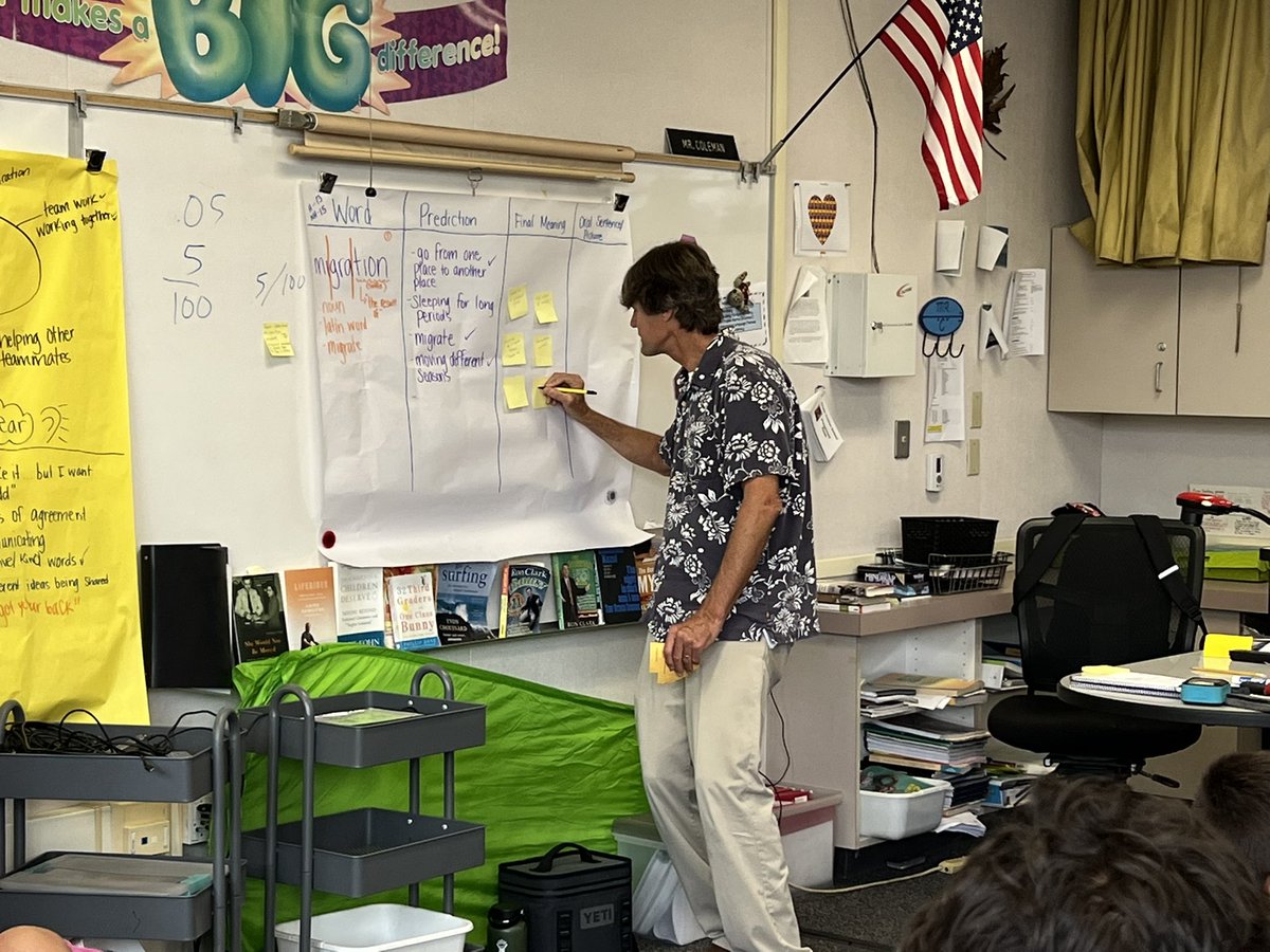 UnivOf5thGrade's tweet photo. Thank you, Mr. Coleman and @dsteller1 , for modeling GLAD strategies today! I am very fortunate that I learned from these awesome teachers today for my Induction observation! @CajonValleyUSD https://t.co/dEuiVFdg3c