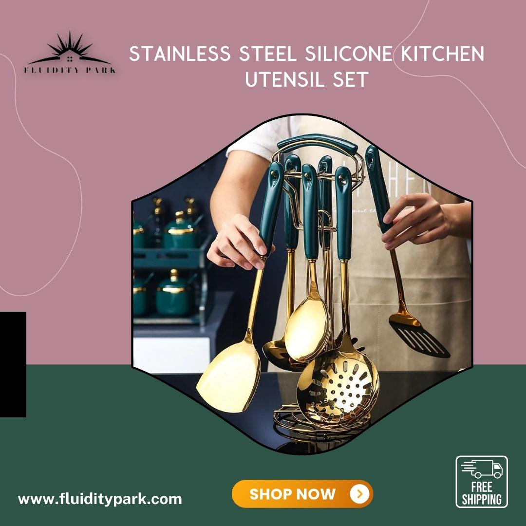 FluidityPark's tweet photo. 🥰STAINLESS STEEL SILICONE KITCHEN UTENSIL SET🥰
🔖Price: $98.95
Shop Now: https://t.co/QHY5siGdQt
 #utensil #utensilios #utensilset #utensílios #utensilholder #utensiliosdecocina #utensiliosdecozinha #utensíliosdecozinha #utensilo #utensilios #kitchen #kitchen #kitchenset https://t.co/R2OuMV7bnS