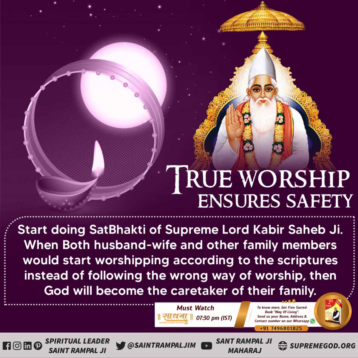 VishalKajal16's tweet photo. #TrueStory_Of_KarvaChauth

Leave this hypocrisy and know God Kabir who can give us all happiness.
Kabir ji is the creator of the entire universe. https://t.co/ls1Home9rg https://t.co/ltqlFf6yX3