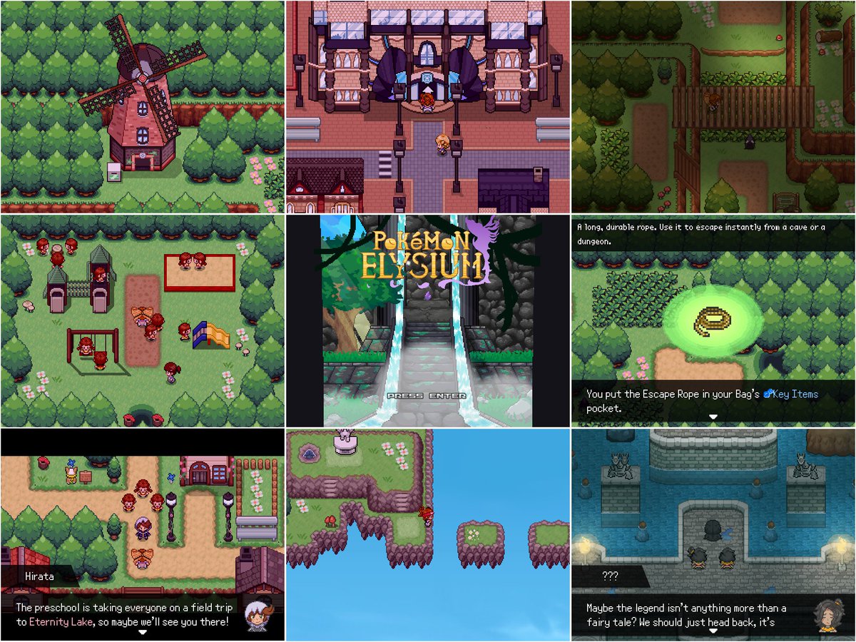 PokemonLycoris's tweet photo. Pokemon Elysium is recruiting new members to join the development team!! Elysium is a Gen-4-styled fangame with custom gyms, Fakemon, and more. We're looking for tile spriters and programmers primarily. Please DM this account if you're interested!! https://t.co/5R39qnat3u