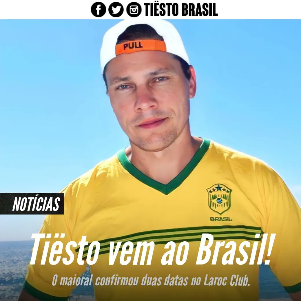 TiestoBrazil's tweet photo. 🚨 SAVE THE DATE ▫️ O maior DJ de todos os tempos vem ao Brasil em Janeiro de 2023 para tocar no @larocclub nos dias 20/01 e 21/01. 🇧🇷🫶

👉 Venda de ingressos liberadas nesta sexta-feira, 14 de Outubro. (Toda info você encontra na página do Laroc Club) 

Veemm @tiesto!! 🔥 https://t.co/mXCdgCzaIm