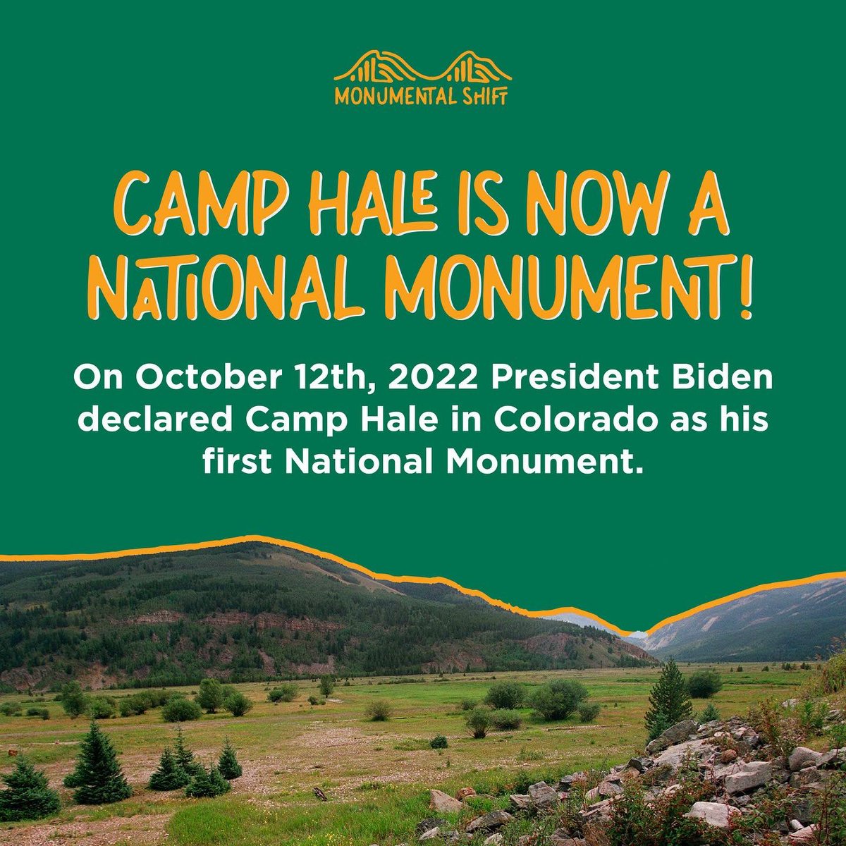 Camp Hale is now a National Monument! ⚡️

Monumental Shift acknowledges this designation as the first of many National Monuments to be established and continue the pursuit of a more inclusive, equitable outdoors for all.