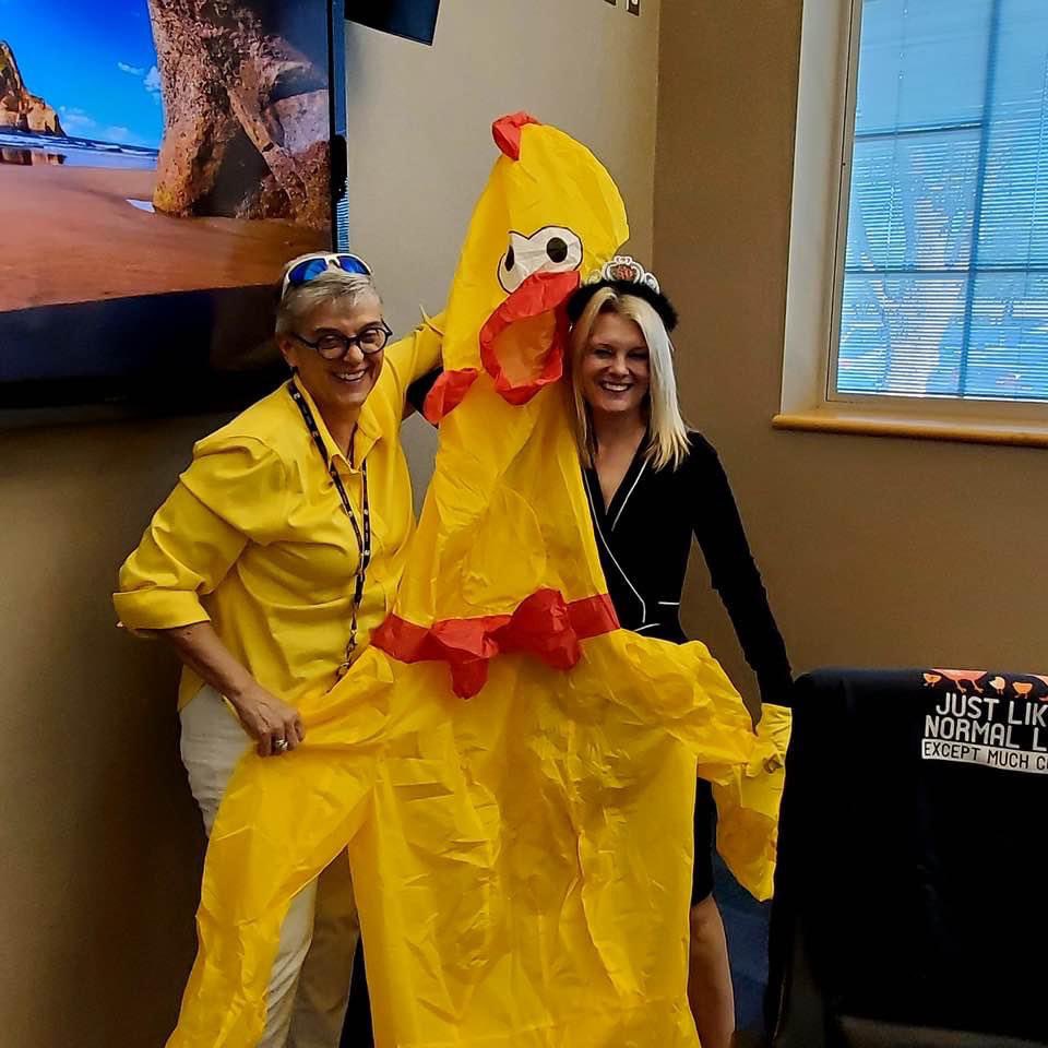pcprez103's tweet photo. The grand poobah chicken awarded to me for my 50th birthday from faculty leaders and executive staff.  The random acts of kindness prez awards keep on keeping on here at Phoenix College.  I appreciate all of their kindness toward one another and that shown to me. https://t.co/6FFVSEnVQh