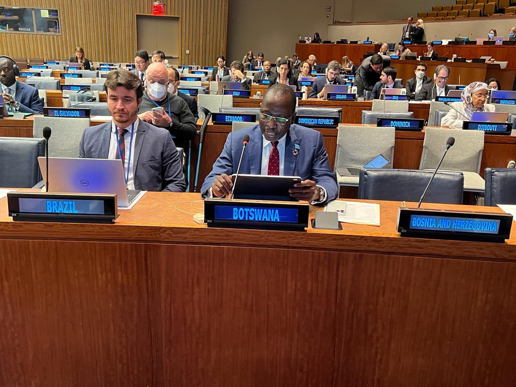 This afternoon I delivered a national statement at the 1st Committee of #UNGA77 expressing concern about the current global security climate &amp; called for a renewed commitment to the UN Charter &amp; other instruments that are aimed at making the world a more peaceful and safer place.