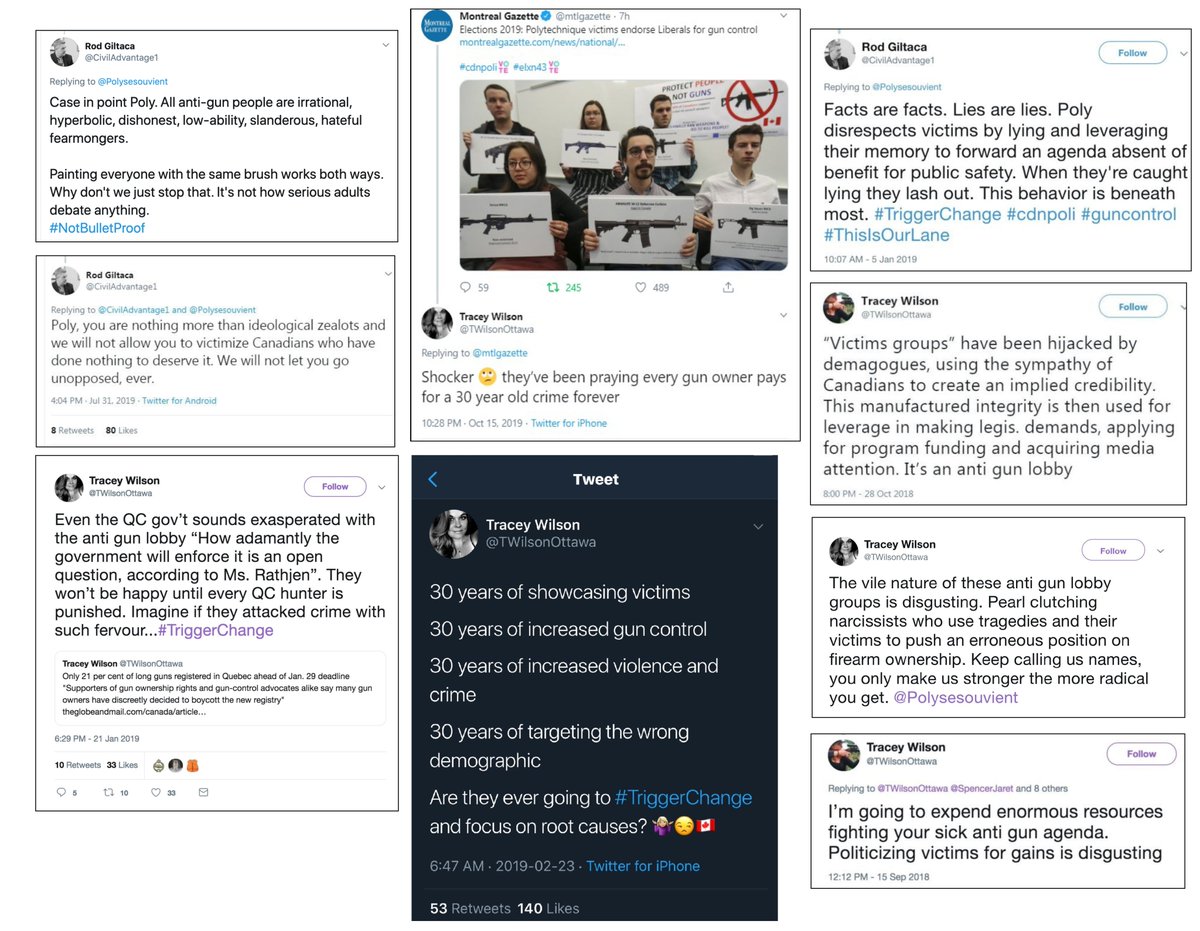 Polysesouvient's tweet photo. #GunTroll asks us to cite #CCFR leaders being abusive towards us, to defend our decision to not debate them #NooooProblem https://t.co/6CNm09qz5N https://t.co/jvKalYUHeo