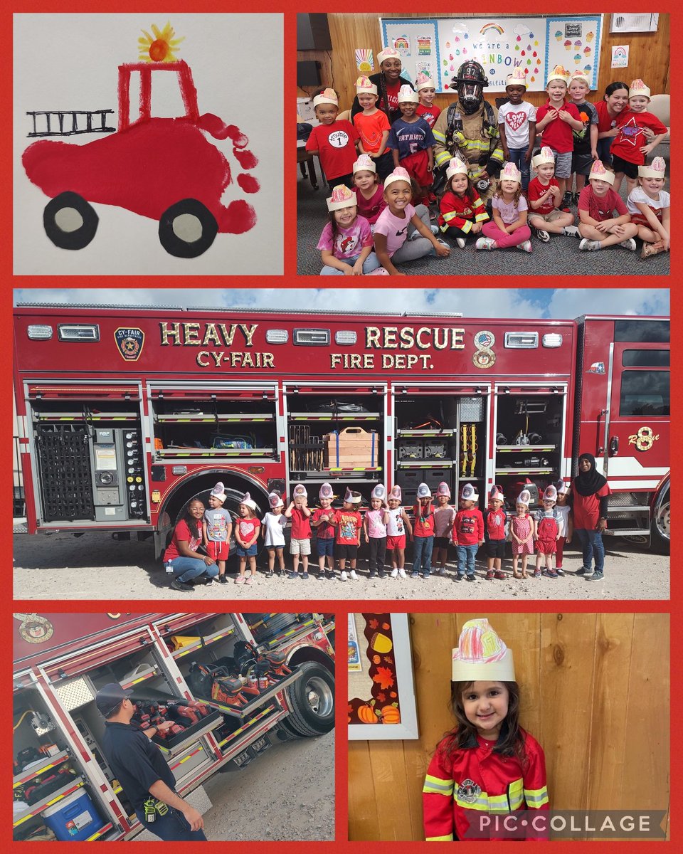 CFISDAndreELC's tweet photo. 🎶 R-E-D red, R-E-D red, I can spell red. I can spell red. Fire trucks are red, today we wore red too R-E-D, R-E-D 🎶 A huge THANK YOU to @cyfairfd  for visiting with us today!  #FirePreventionWeek2022 @CFISDELCS @CFISDCOMMPROG https://t.co/LOysQKloXN