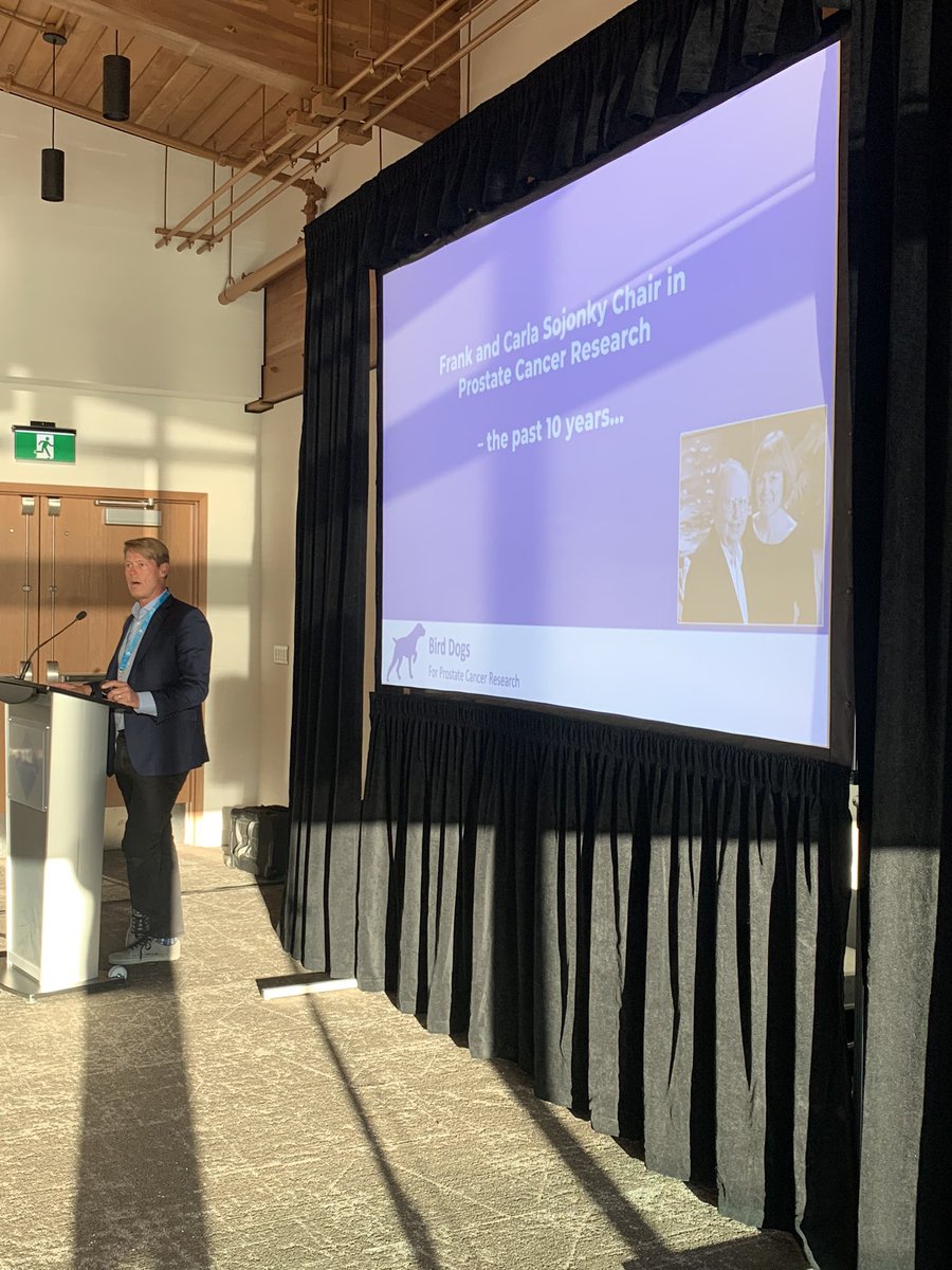 An honour to hear the incredible Dr. John Lewis speak on the inspiring difference he has made over the past decade in #prostatecancerresearch and the impact he will continue to make in his new role as the Bird Dogs Chair in Translational Oncology. <a href="/albertacancer/">albertacancer</a>