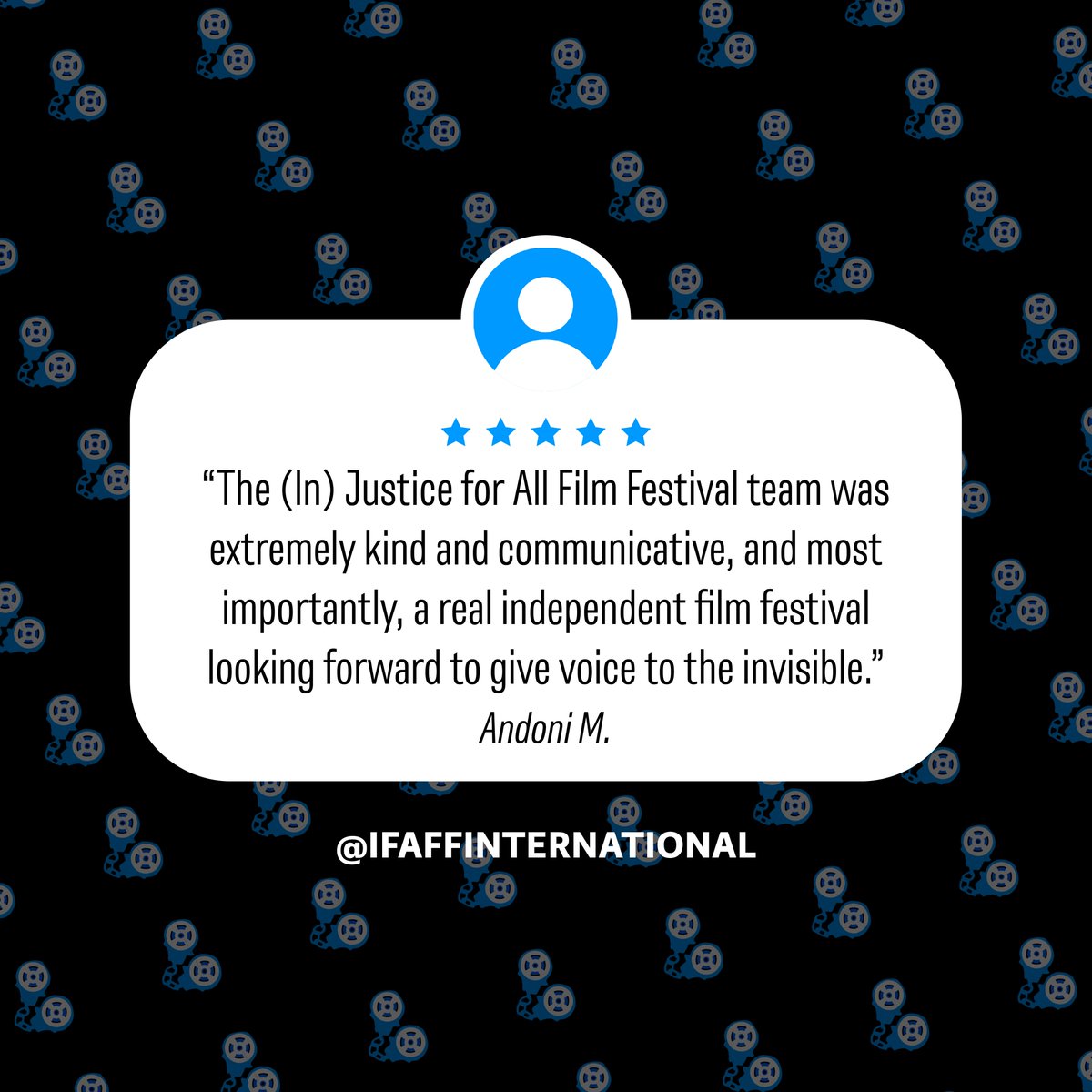 IFAFF's tweet photo. A review from last year’s Injustice For All Film Festival International l 🎬 🎥 👍🏾 To learn more about our upcoming events, visit https://t.co/g1OH26IuMd
#IFAFF #IFAFFInternational #IFAFF2022 #films #socialjustice #justice #review #liked #event #upcomingevent #festival https://t.co/SLQwBAqzSz