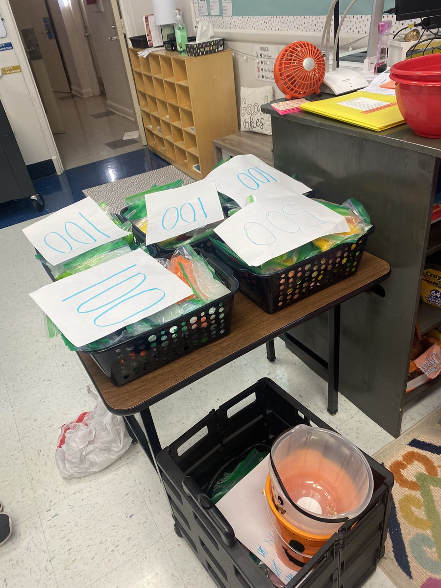 GarzainFirst's tweet photo. Over 500 bags of slime made for the Fall Festival tomorrow! Second Grade Squad is ready #FSHE https://t.co/F1uu2W07Qf
