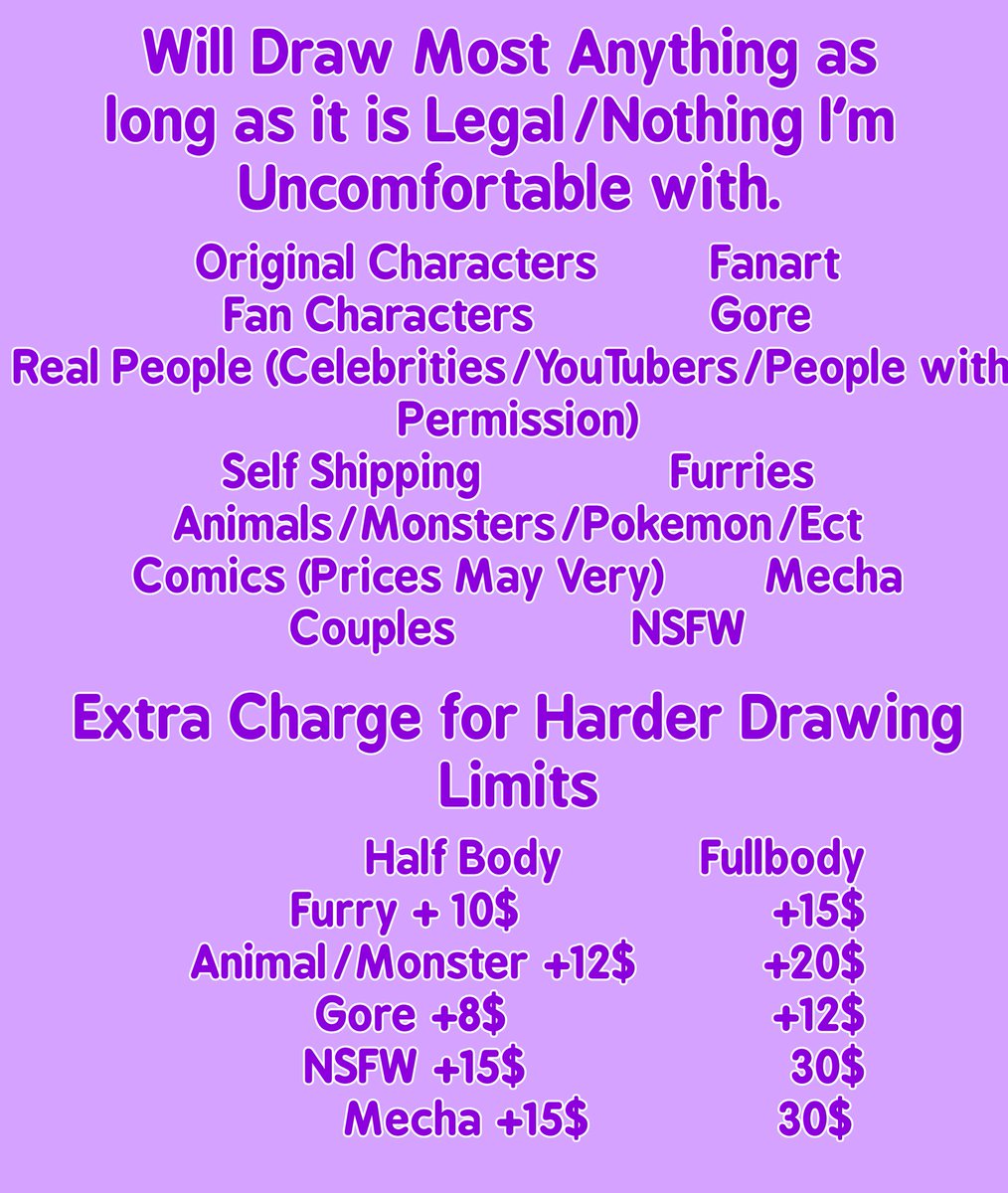 SpookyQueenArt's tweet photo. Commission information! DM for for details! Fully body colored Chibis are 5$ right now! RT if you can please?
More examples under https://t.co/AAJBPrZY4y
