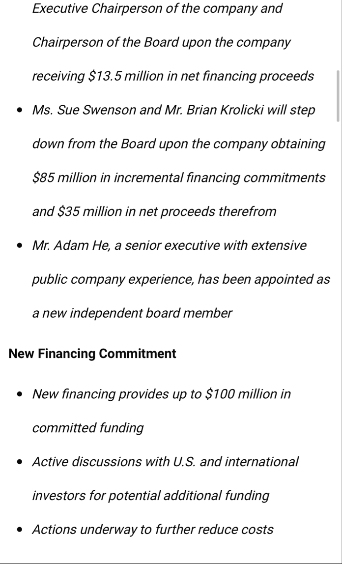 Miok9661's tweet photo. $FFIE $100m note just to have 2 board executives to step down. Rip. Anyone have the insight on the notes? https://t.co/GTUpMe28JX