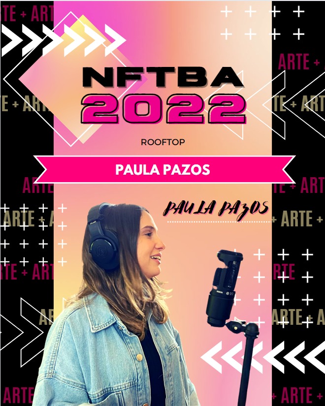 NFTBA22's tweet photo. 👀Inauguramos la sección de shows con la presentación de la maravillosa Paula Pazos!!

🔥Ella nos cantará con su increíble voz, unas cuantas canciones para ponernos en el mood de fiesta, y full energía femenina!👩🏻

#nftbuenosaires #nftcomunidad #nftarte #nftargentina https://t.co/NdU4W5JGXU