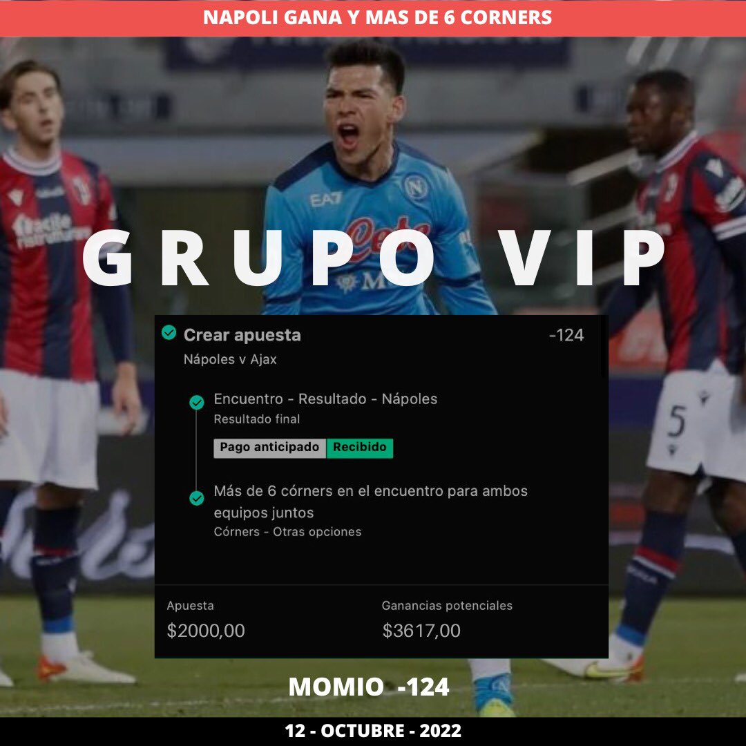 gamster_picks's tweet photo. 4 de 4 hoy en la #Champions_league ✅✅🤑🤑💸💸 

#Freepick 2/2

Bar/Inter Ovr 10 córners +137✅💰

Ran/Liv Ovr 10.5 remates a puerta +125✅💸

GrupoVip 2/2

Barca DO y Lewa Ovr 1.5 remates a puerta -115 ✅💸

Napoli gana y Ovr 6 córners -124✅

Vamos x esos verdes en la #LigaMX https://t.co/5QDsCZeVbJ
