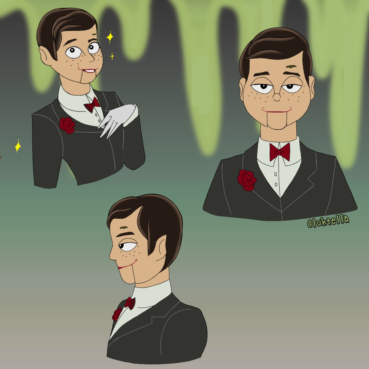 _SimplyAnArtist's tweet photo. Forgot to post Snappy's redesign
#goosebumps #snappythedummy #slappyworld https://t.co/7s2Q3EO2qN
