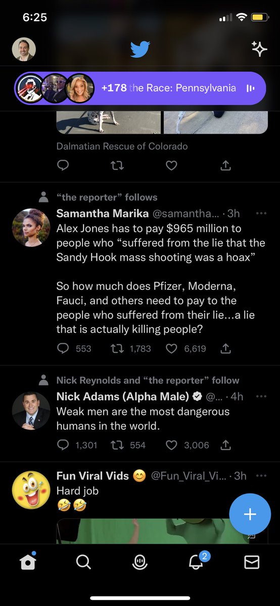 What happened to my Twitter algorithm that half of my feed is now weirdo vaccine conspiracies and people who use “alpha male” unironically? I didn’t think it was going to get this weird until AFTER it sold to Elon…