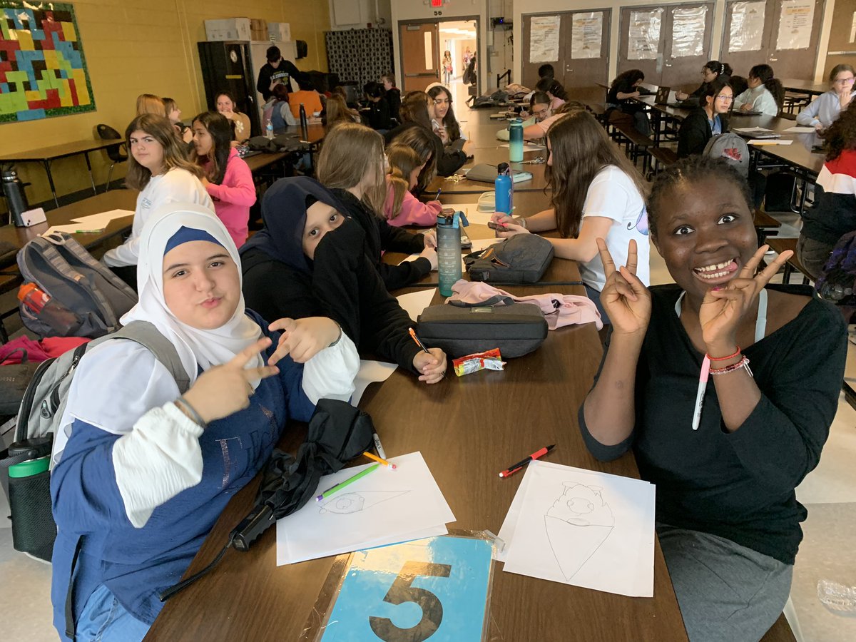 We also drew a fall gnome!  <a href="/MrsArandaEL/">Mariola Aranda</a> <a href="/conradyjaguars/">Conrady Junior High</a> #adventureclub