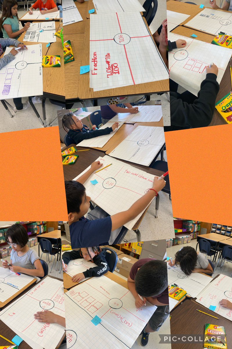 MPena1029's tweet photo. 4th grade demonstrating what the have learned with decimal place value!! #mathrocks #rayburnpride @Rockets120 @McAllenISD https://t.co/9DJWUVjcTe