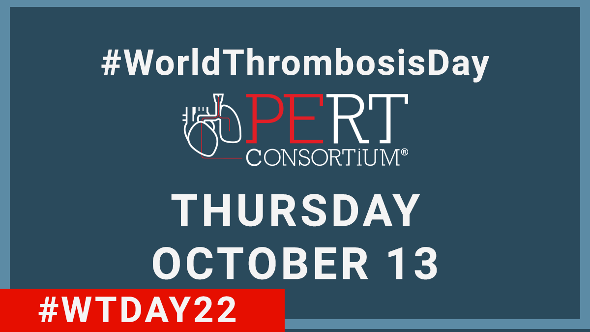 PERTConsortium's tweet photo. Tomorrow is #WorldThrombosisDay - a day to raise awareness &amp; educate the public on the variety of different blood clots, including pulmonary embolisms, and how to decrease the risk of #PE.

#WTDay22 https://t.co/aETO26h1cj
