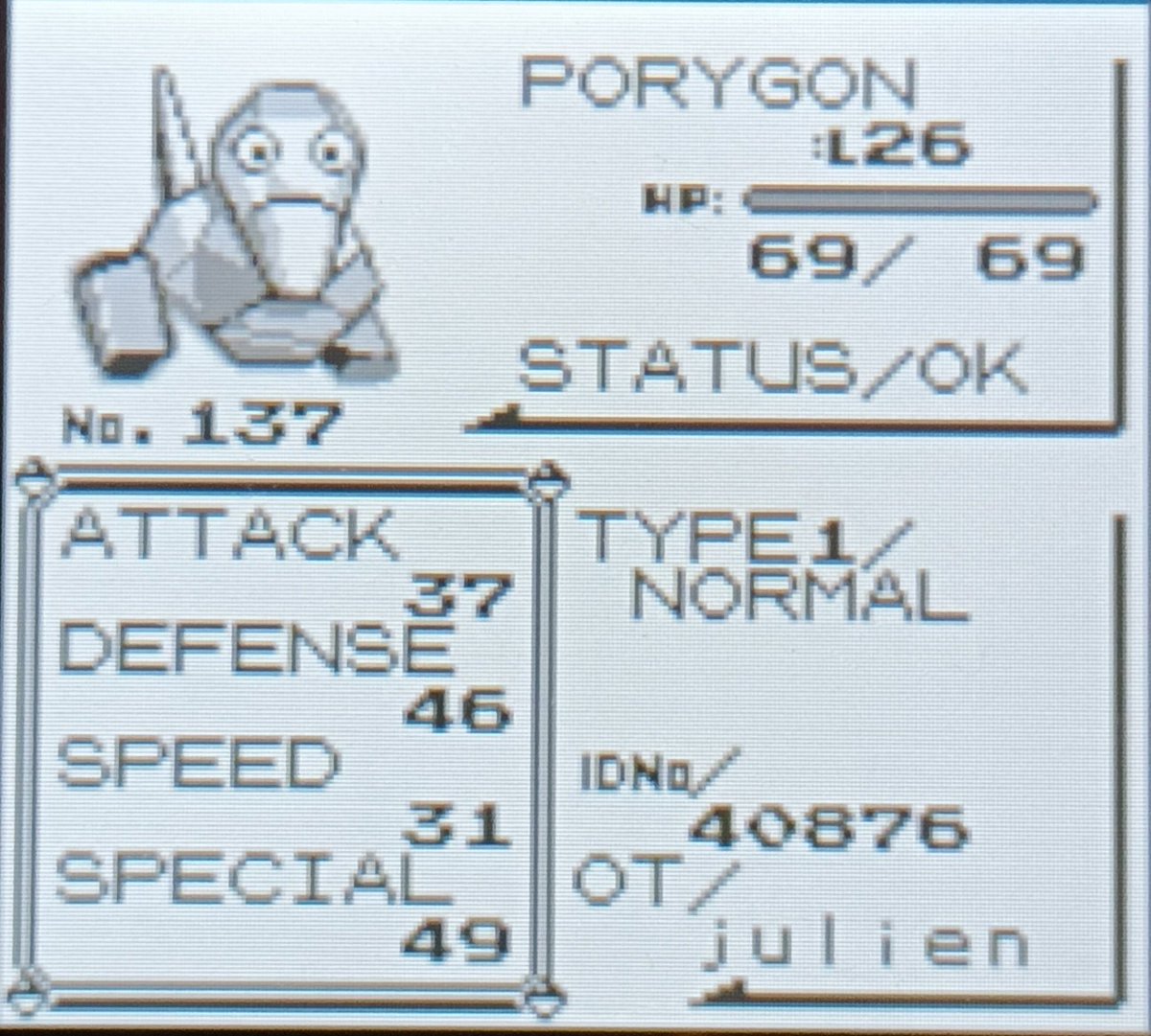 darkUltron_'s tweet photo. [16/25] je viens tout juste de commencer cette shasse, bah aussitôt terminé 😂! Porygon shiny en 325 resets au Casino de Céladopole sur Rouge ! Pourquoi j'ai de la chance la où il n'en faut pas ?? J'vais pas m'en plaindre mais si elle pouvait venir sur le Curry je dis pas non 😅 https://t.co/bWQbIZvELL