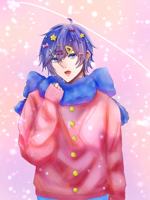 鰐梨さんのKAITOさん!キラキラでドリーミーな雰囲気出てます…!ヾ(*'∀`*)ノ【】 #piapro #KAITO 