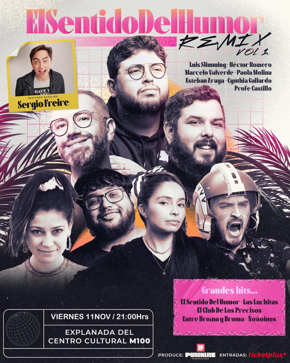 ESDH_cl's tweet image. Esto no lo vieron venir: El Sentido del Humor Remix vol.1.
Un show que combina lo mejor de nuestros programas, con un invitado estelar: Sergio Freire.
Entradas ya a la venta en Ticketplus.cl