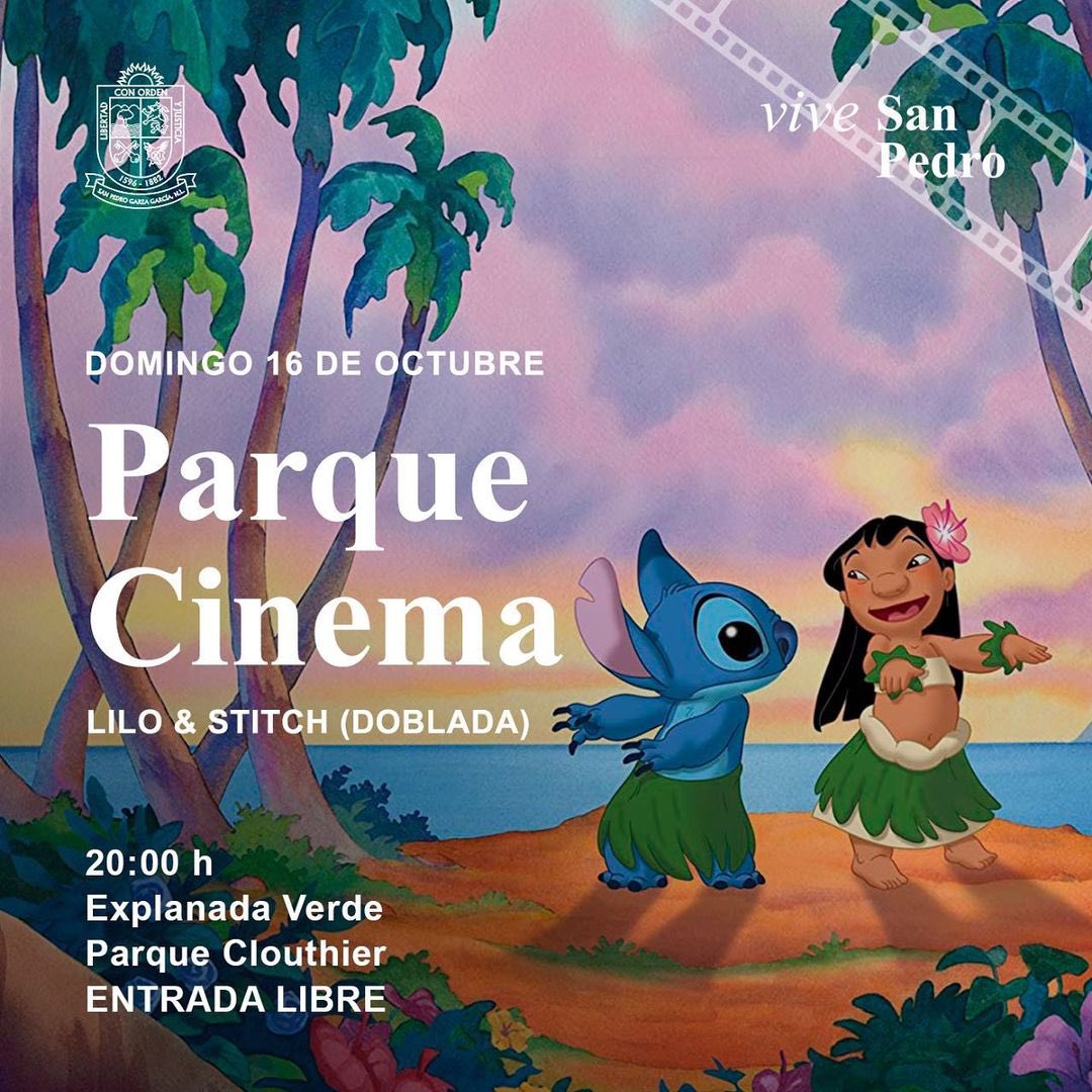 SanPedroNL's tweet photo. ¡Vive la experiencia del cine al aire libre! ✨🌚🌝
Fin de semana de @parquecinema 🎥🍿 en #sanpedro:
⌚️ 8:00 P.M.
👉 Viernes - Parque Rufino Tamayo - "Flipped"
👉 Sábado - Parque Bosques del Valle - "Ratatouille"
👉 Domingo - Parque Clouthier - "Lilo & Stitch"
#ParqueCinema https://t.co/zfxN2nHz18