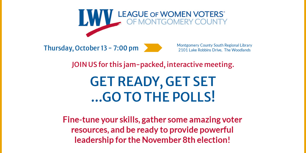 League of Women Voters, Montgomery County TX tweet media