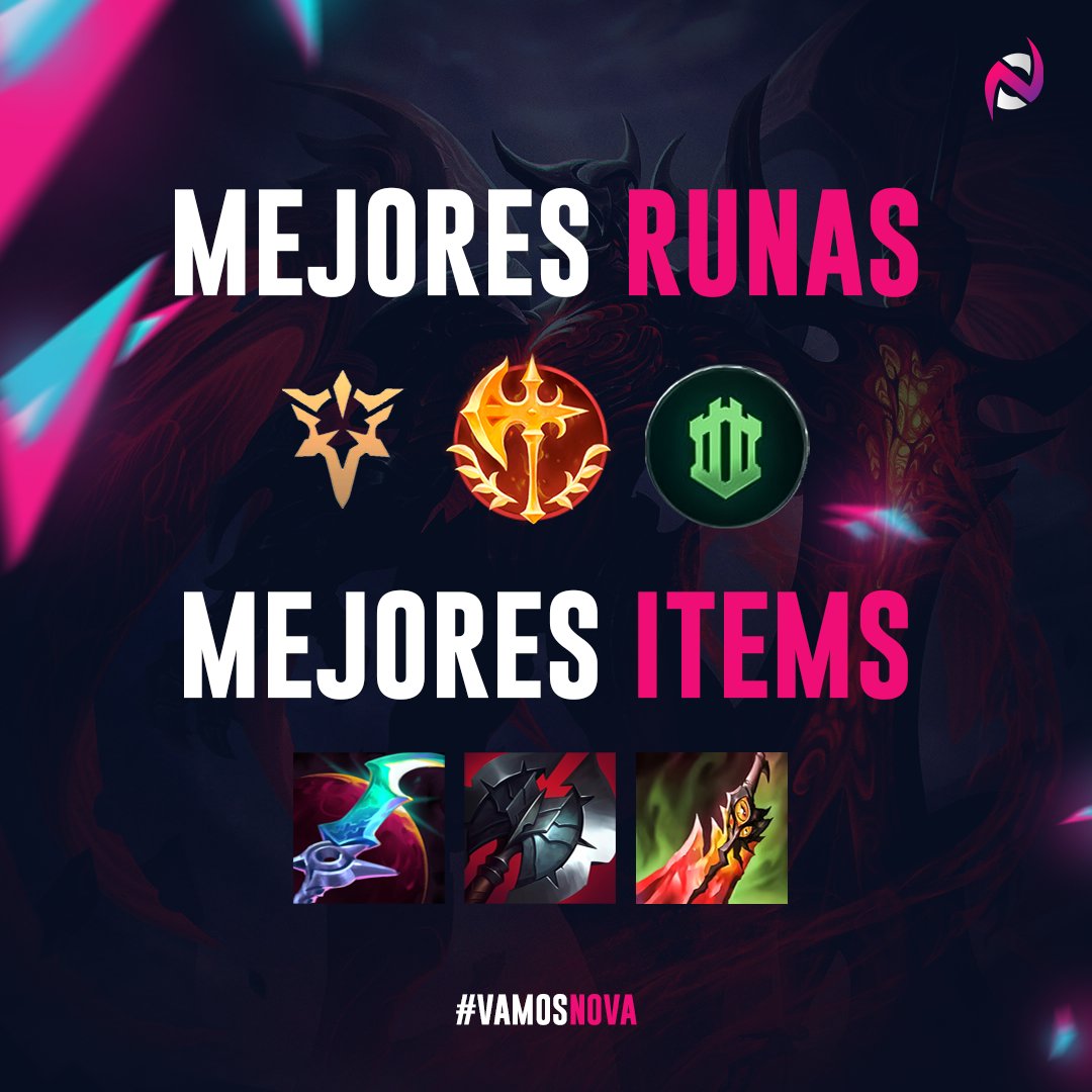 novagamingmich's tweet photo. #NovaTips
En Nova queremos que el TOP dominante del momento, cual destroces a cualquier enemigo y logres carrear todo tu partida.

Aatrox, la Espada Darkin esta aqui con todo lo que debes saber de este campeón. ✨

#GoNova #SomosNova #LeagueofLegends #Tips #aatrox https://t.co/O8EEc3M5CH