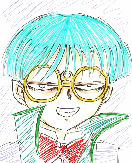 今朝、寝起きに描いた10分ドロ インセクター羽蛾。 