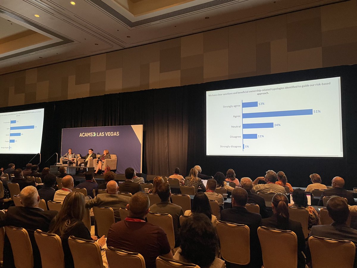 IreneKenyon4's tweet photo. We had a wonderful panel on detecting efforts by oligarchs and other illicit actors to access the US financial system. #ACAMSVegas #acams https://t.co/tqWIiKqc42