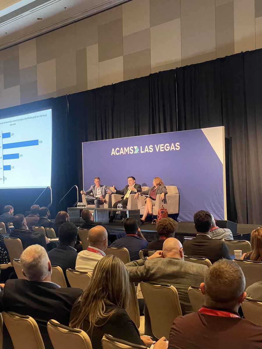 IreneKenyon4's tweet photo. We had a wonderful panel on detecting efforts by oligarchs and other illicit actors to access the US financial system. #ACAMSVegas #acams https://t.co/tqWIiKqc42